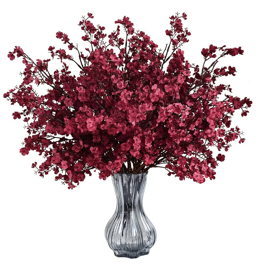 Waipfaru 6Pcs Fake Flowers Babys Breath Silk Artificial Flowers Gypsophila Bouquets Bulk Real Tou... | Amazon (US)