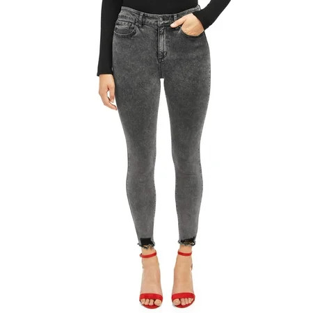 Sofia Jeans Rosa Curvy Acid Wash High Waist Ankle Denim Women's (Black) | Walmart (US)