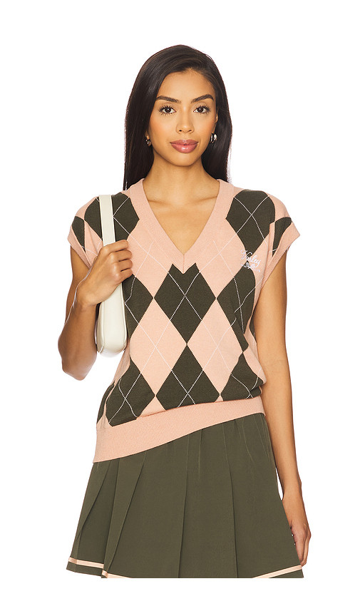 Varley Avika Argyle Vest in Rose,Olive. Size L. Also in M. | Revolve Clothing (Global)