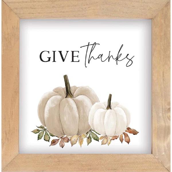 Give Thanks Framed Art | Wayfair North America