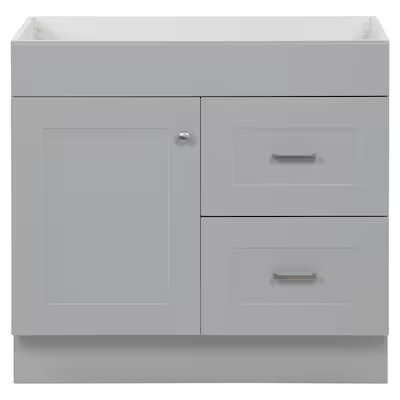 Project Source  36-in Gray Bathroom Vanity Cabinet | Lowe's