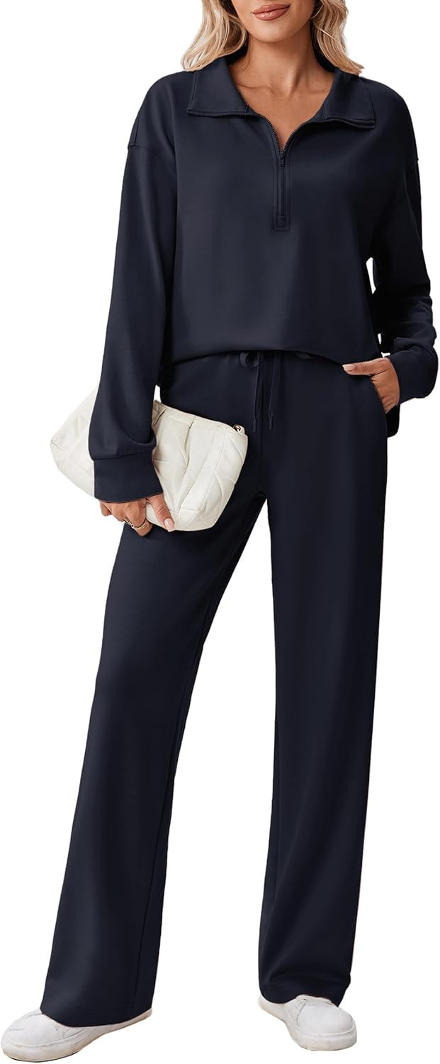 PINSPARK 2 Piece Sets for Women 1/2 Zip Sweatsuit 2026 Matching Outfit Fall | Amazon (US)