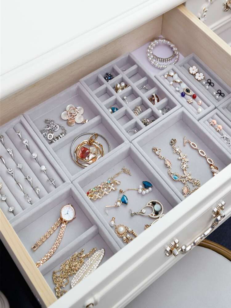 1pc Solid Jewelry Storage Box | SHEIN