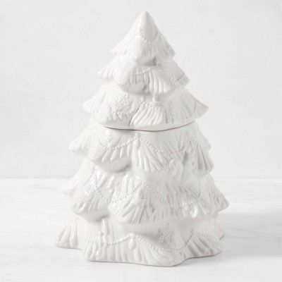 Christmas Tree Cookie Jar, White | Williams Sonoma | Williams-Sonoma