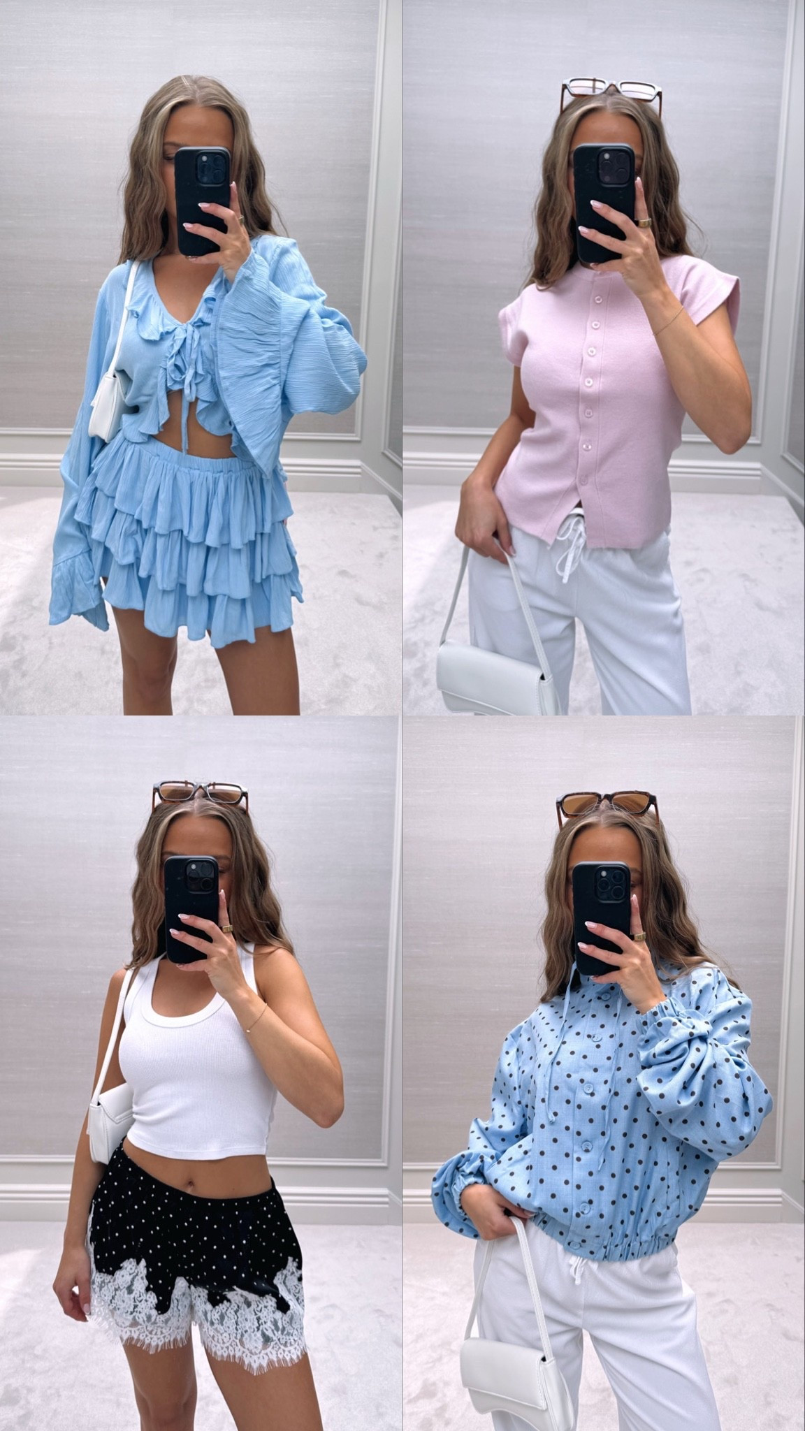 new in plt summer haul!!🌴

Outfit inspo ideas holiday beach summer pretty little thing baby blue coord polka dot jacket shirt ruffle shorts lace pink button down knit top skort Ibiza

#LTKsummer #LTKuk #LTKeurope