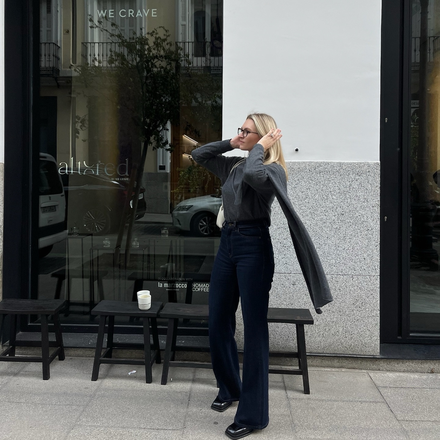 ootd - the car was a payed actor ☕️🤎