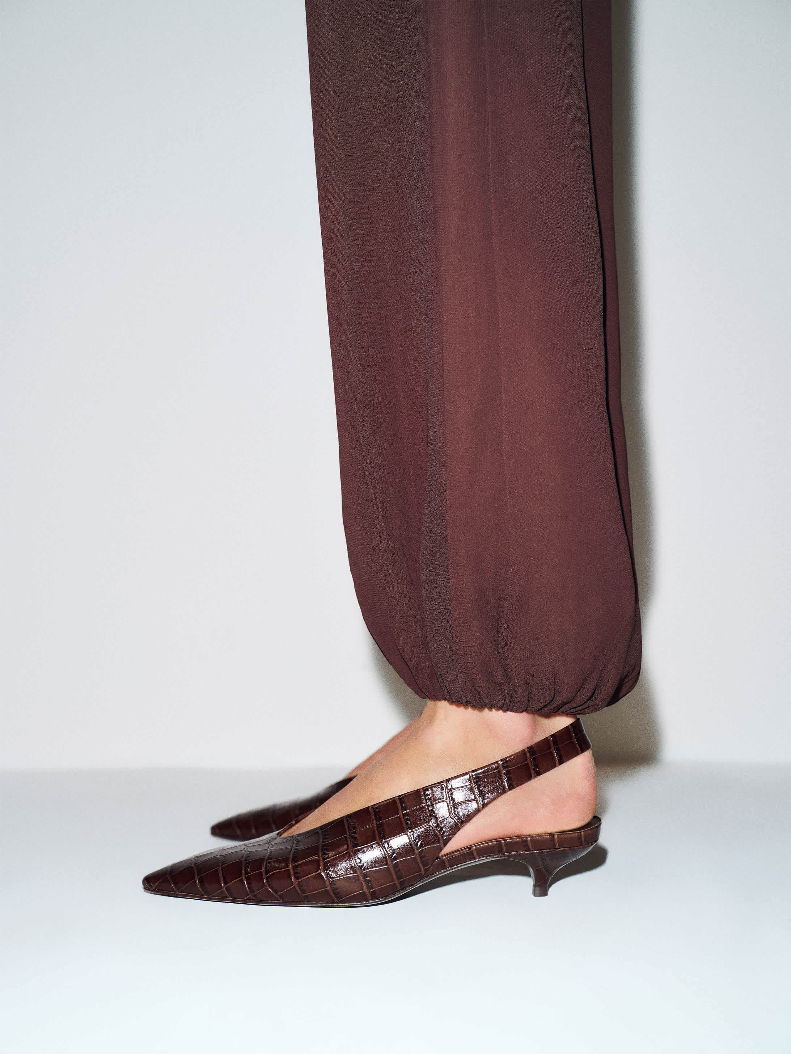 Reformation Calista Slingback Heel Brown 6 | Reformation (Global)