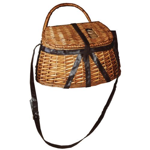 Rivers Edge Products Antiqued Willow and Leather Fisherman's Creel - Walmart.com | Walmart (US)