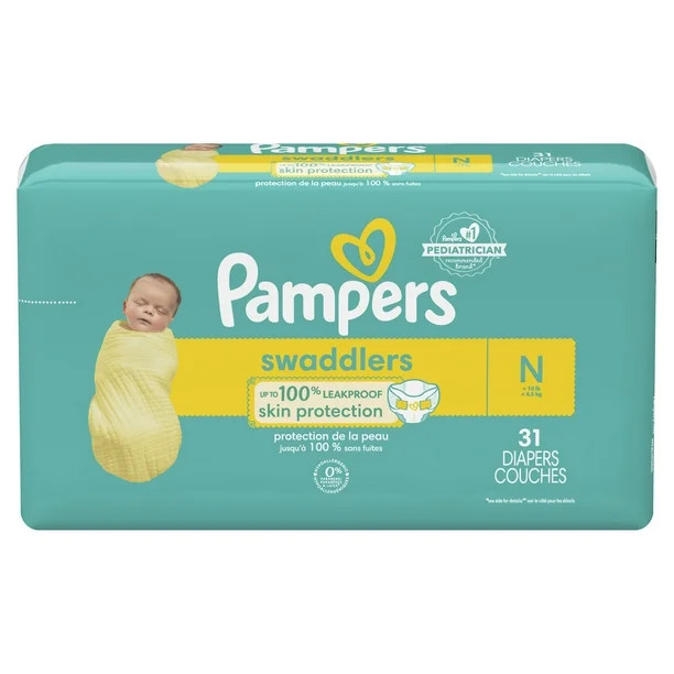 Pampers Swaddlers Diapers Size Newborn, 31 Count (Select for More Options) | Walmart (US)