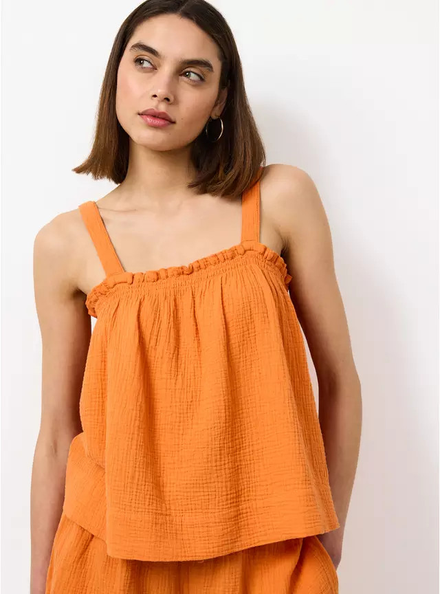 Buy Orange Double Cloth Cami Co-ord Top 8 | Camisoles and vests | Tu | Tu Clothing