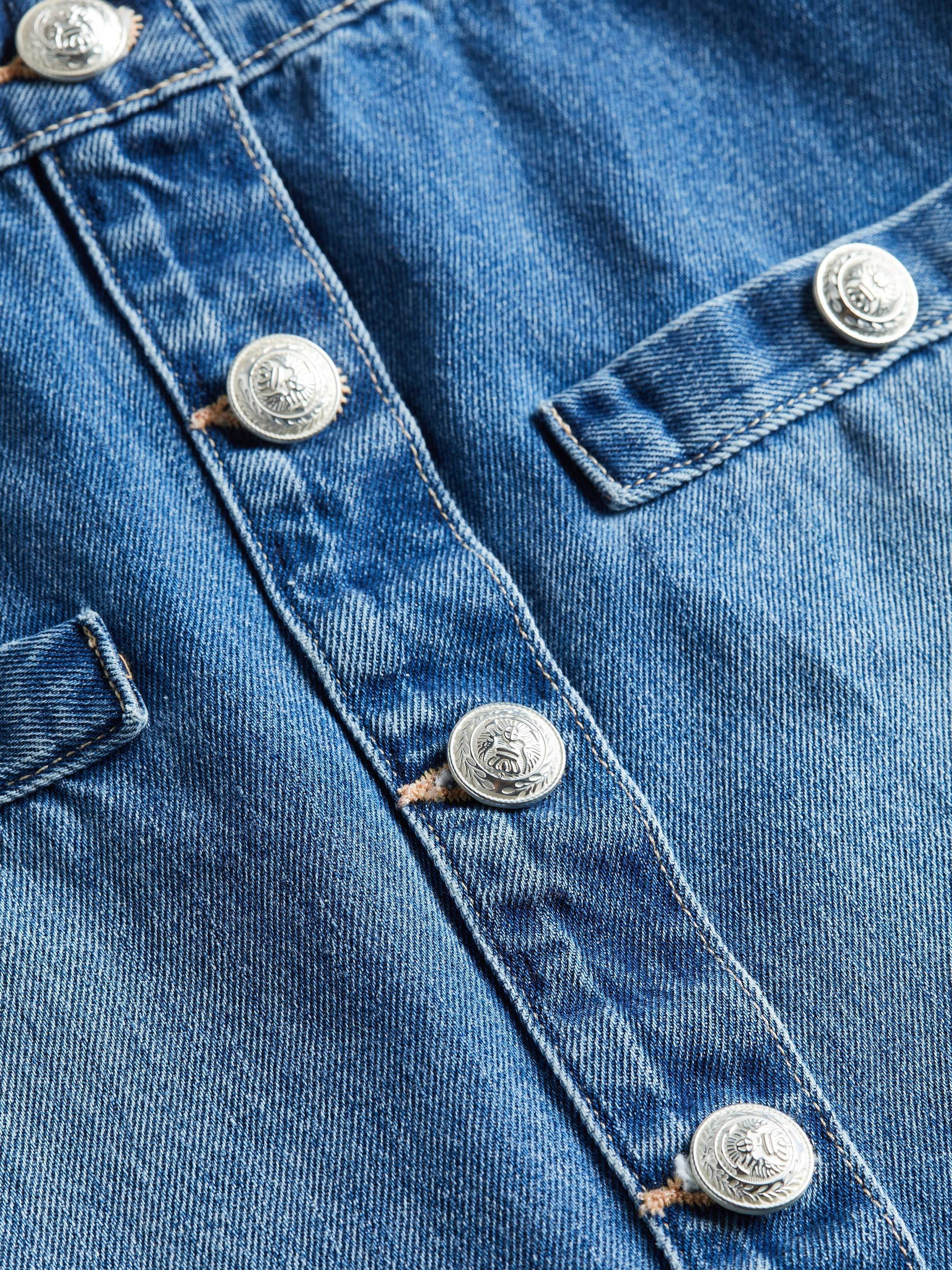 L'AGENCE - Kris Denim Mini Skirt in Hilmar | L'Agence