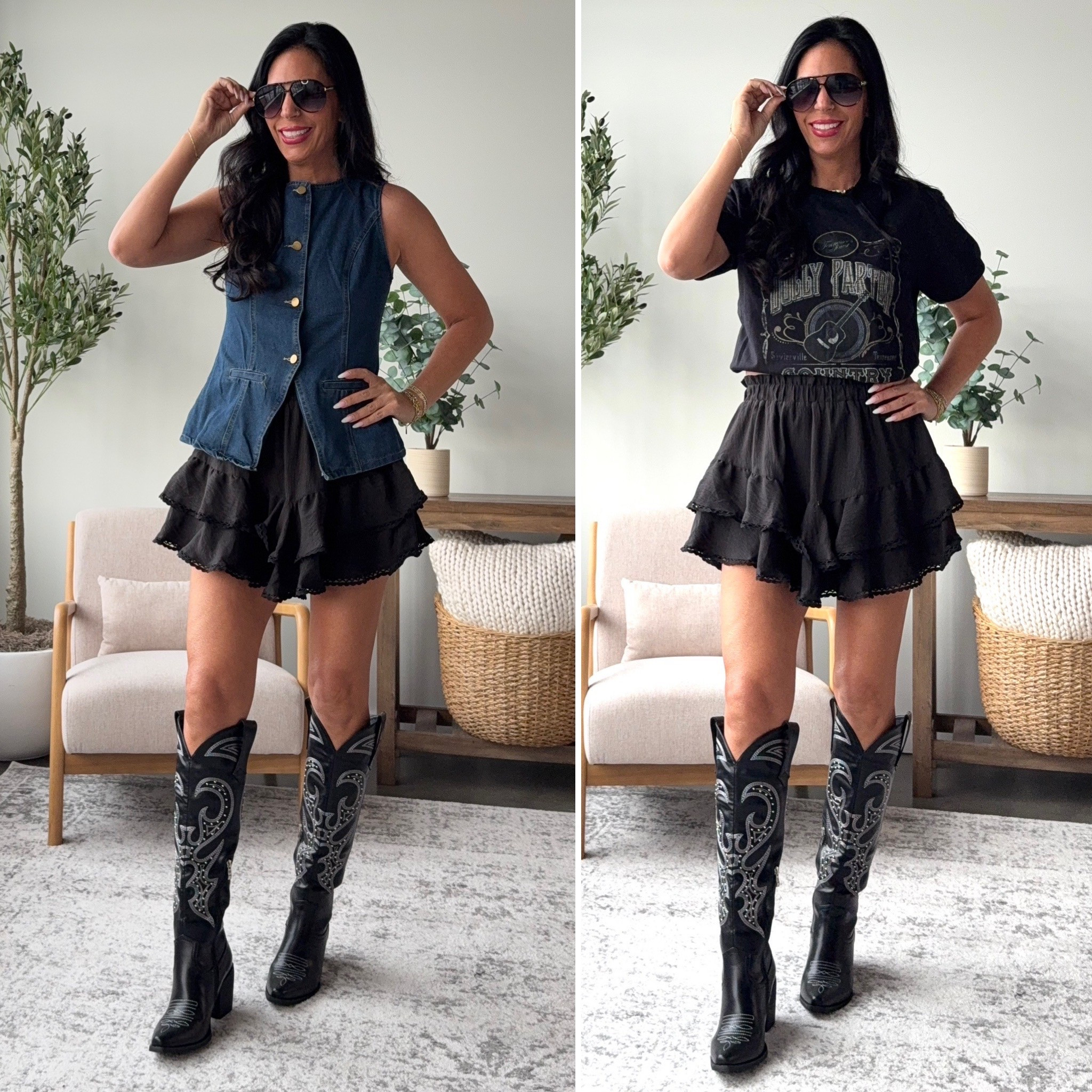 The perfect skort for summer…concert, etc 
Wearing a small 
Vest- small 
Tee- small 

#LTKSaleAlert #LTKU #LTKFindsUnder50

#LTKSeasonal #LTKShoeCrush
