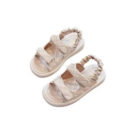 Gomelly Kids Walking Soft Flats Flat Sandals Sport Magic Tape Lightweight Fashion Ankle Strap Summer | Walmart (US)