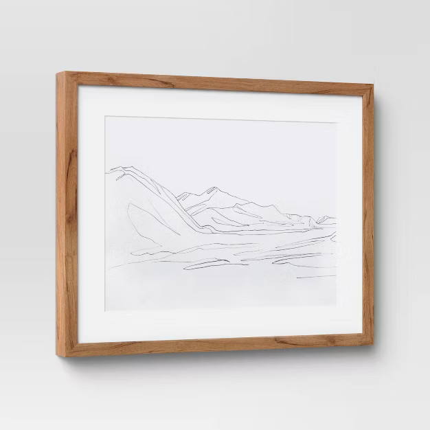 16" x 20" Landscape Line Drawing Framed Wall Art - Threshold™ | Target