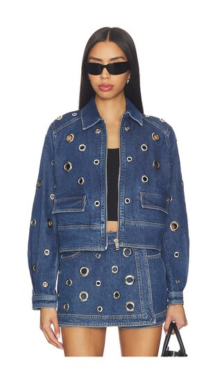 Denim Harriet Jacket in Tide | Revolve Clothing (Global)