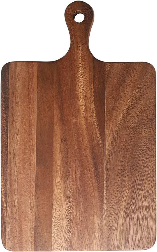 Muso Wood Acacia Cutting Board for Kitchen, Wooden Chopping Board with Handle to hang, Square Bre... | Amazon (US)