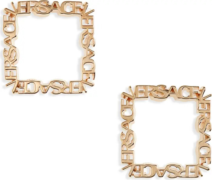 Logo Square Frontal Hoop Earrings | Nordstrom