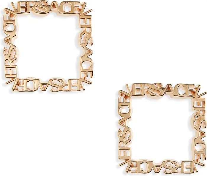 Logo Square Frontal Hoop Earrings | Nordstrom