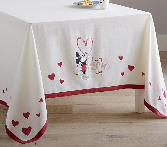 Disney Mickey Mouse Valentines Tablecloth | Pottery Barn Kids
