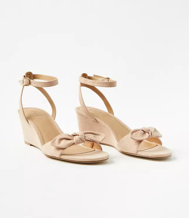 Bow Wedge Sandals | LOFT