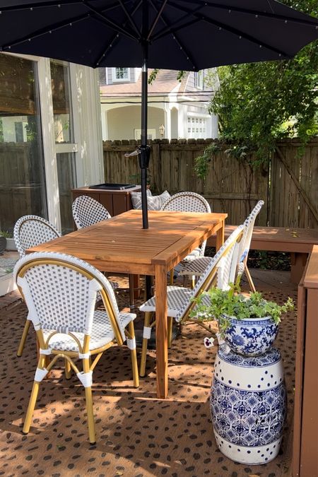 Outdoor patio, family outdoor dining, dining for family, Ballard style chairs, wood outdoor table, Amazon finds for home, affordable patio furniture

#LTKFind #LTKhome #LTKfamily