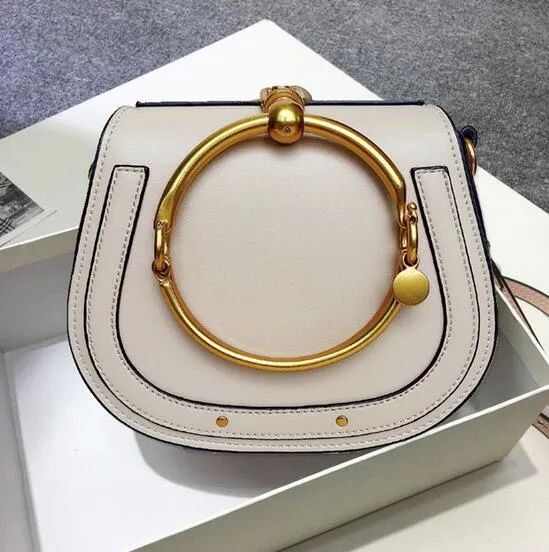Summer New Nile Leather Handbag Bag Metal Messenger Ring Crossbody Bags Handle Bracelet Genuine S... | DHGate