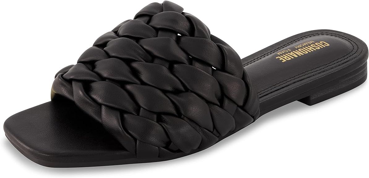 CUSHIONAIRE Women's Aramis woven slide sandal +Memory Foam, Wide Widths Available | Amazon (US)