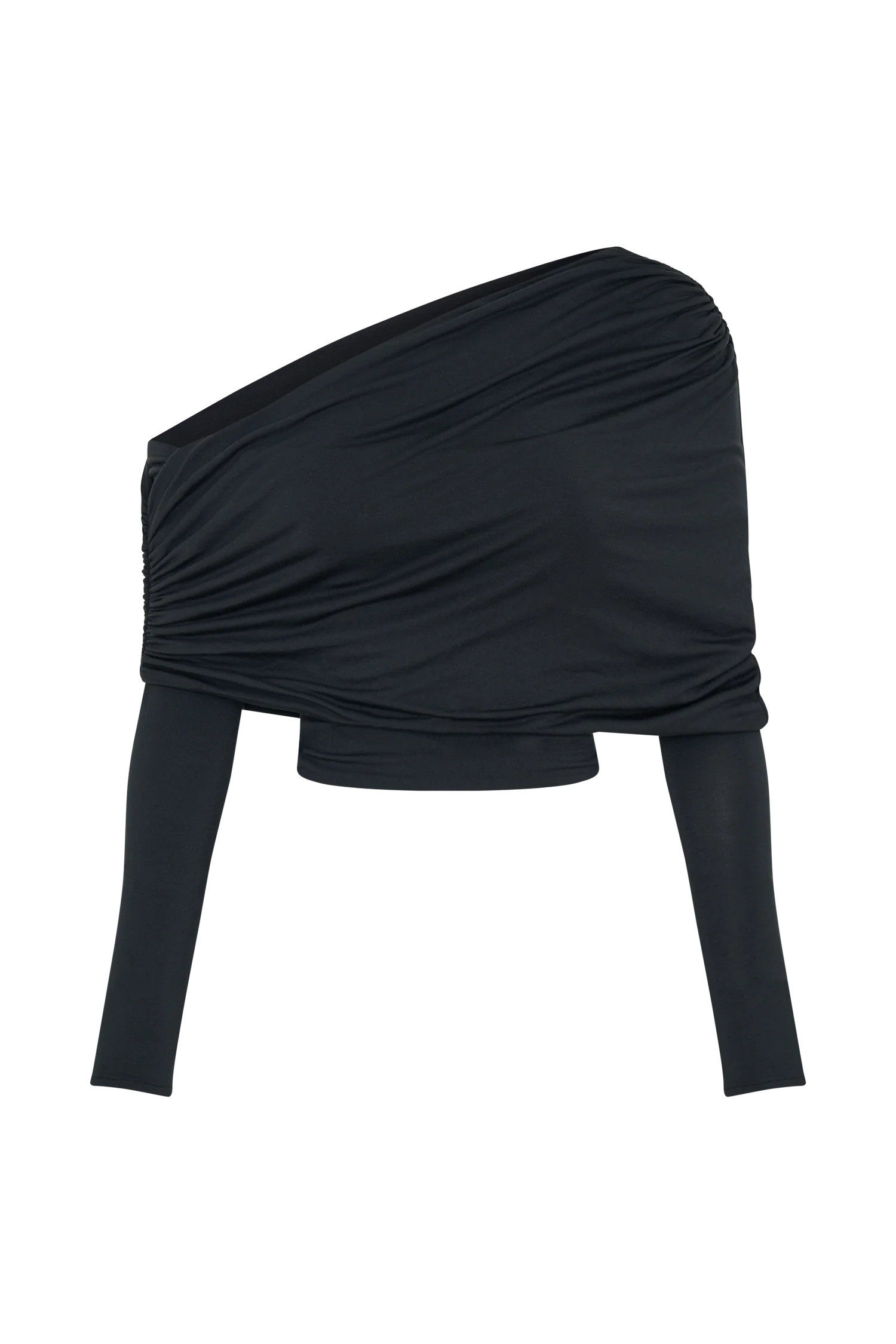 Modal One Shoulder Top - Black | MESHKI US