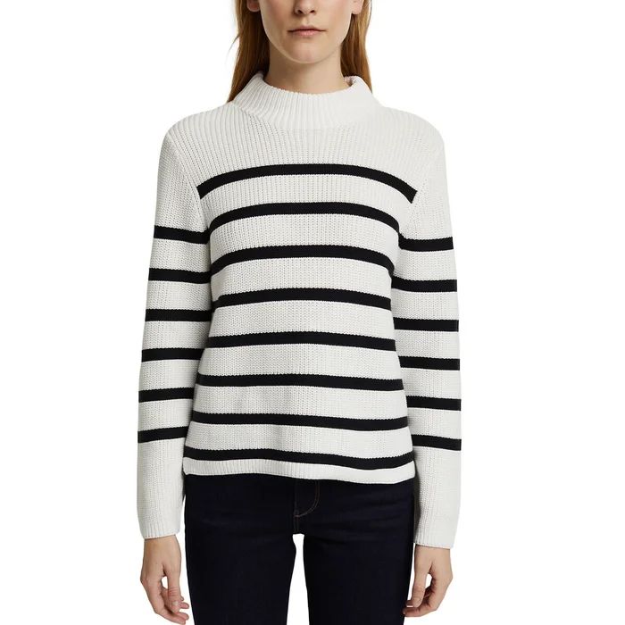 Breton Striped Cotton Jumper with Crew Neck and Long Sleeves | La Redoute (UK)