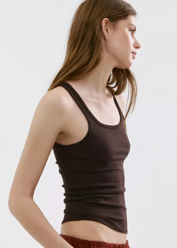 Fitted spaghetti strap top | Mango (US/MX/AU)