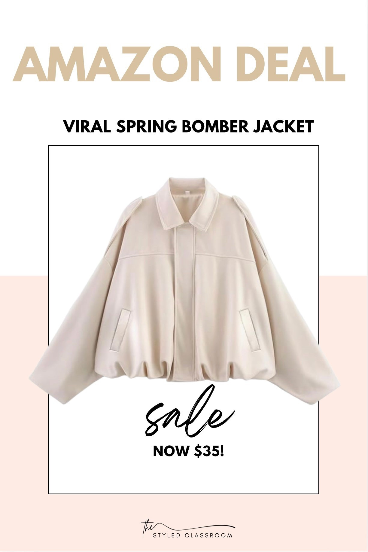 The IT spring jacket 🤍…. Flattering, soft and on sale for $35 on Amazon! Also love the green color for St. Patrick’s Day 

Bomber jacket, Amazon jacket, Amazon find 



#LTKSeasonal #LTKWorkwear #LTKSpringSale