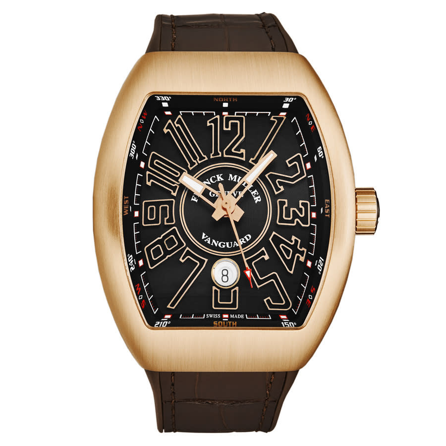 Pre-owned Franck Muller Vanguard Brown Dial Mens Watch 45SCGLDGRYGLD-1 | Jomashop.com & JomaDeals.com