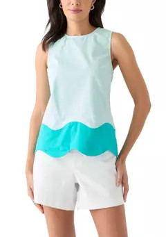 Crown & Ivy™ Women's Sleeveless A-Line Trim Top | Belk