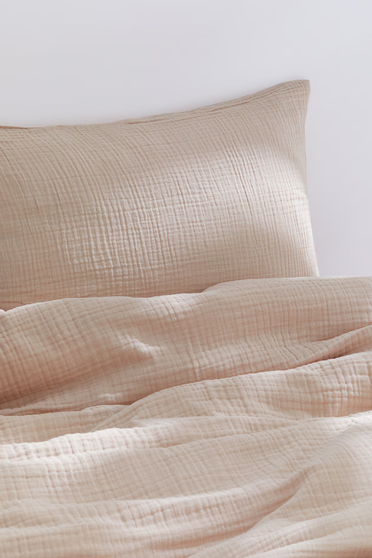 Musselin-Bettwäsche für Einzelbett - Hellbeige - Home All | H&M DE | H&M (DE, AT, CH, NL, FI)
