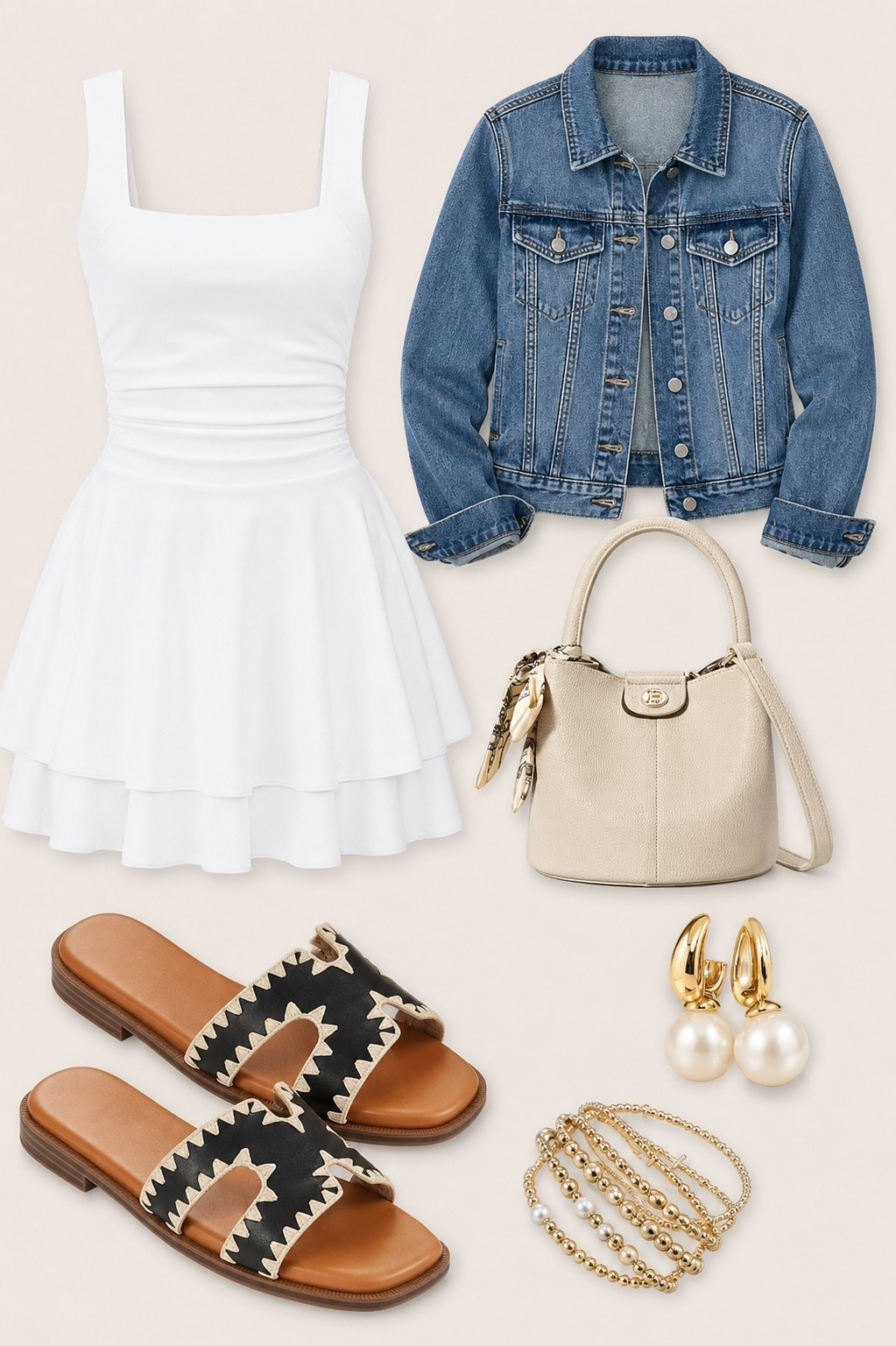 White Summer Outfit Idea ☀️🤍

This white dress + denim jacket combo is one of those easy outfits that always works. The layered dress feels feminine and flattering, while the denim jacket adds just enough casual style for cooler evenings. Finished with neutral accessories and comfy sandals, it’s perfect for summer dinners, vacations, or weekend outings.

#LTKStyle #SummerOutfit #WhiteDress #DenimJacketStyle #CasualChic #SummerFashion #VacationOutfit #NeutralStyle #OOTD #FashionFinds