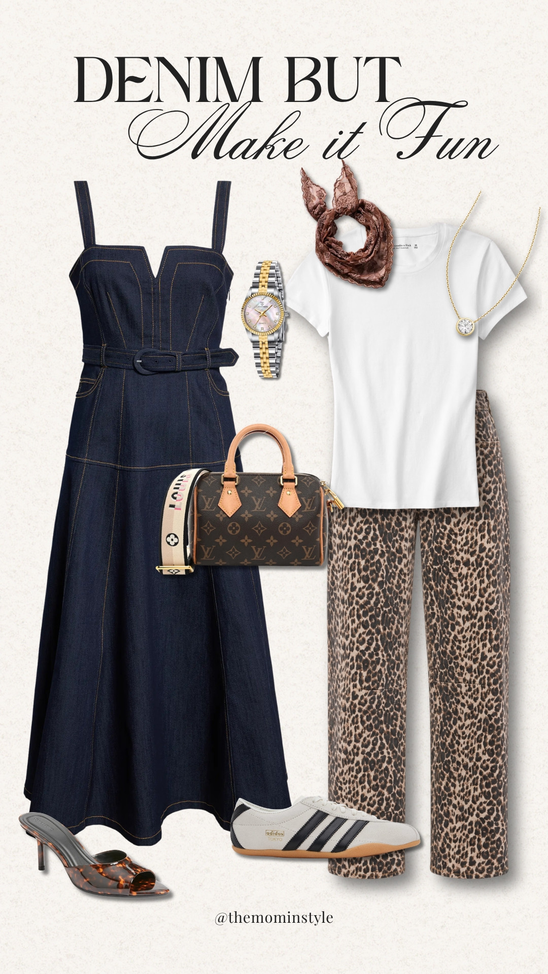 Denim, but way more fun. I love mixing a classic denim piece with leopard, a printed scarf, sneakers, and a few statement accessories to make the whole outfit feel more personal for fall.

denim outfit, denim dress, leopard pants, fall outfit ideas, casual fall style, statement accessories, fall sneakers, printed scarf, women over 40 fashion, fall fashion, TheMomInStyle

#LTKootd #LTKSeasonal #LTKOver40