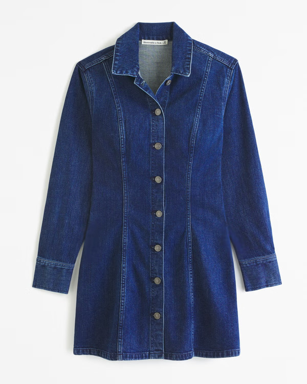 Women's Denim Shirt Dress | Women's Clearance | Abercrombie.com | Abercrombie & Fitch (US)