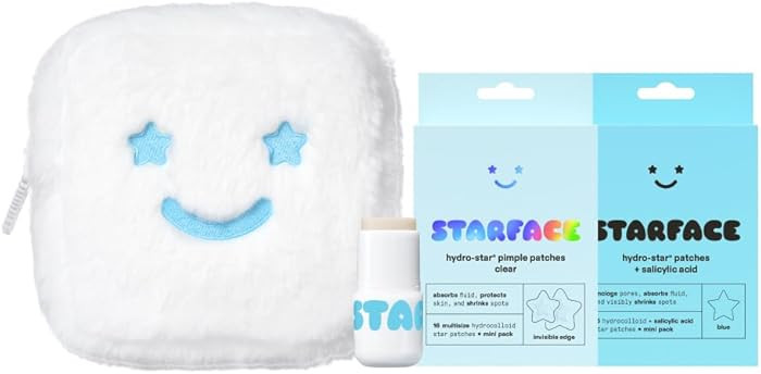 Starface Big Lil White Gift Set - Hydro-Star Pimple Patches Clear and Blue (32ct), Very Vanilla S... | Amazon (US)