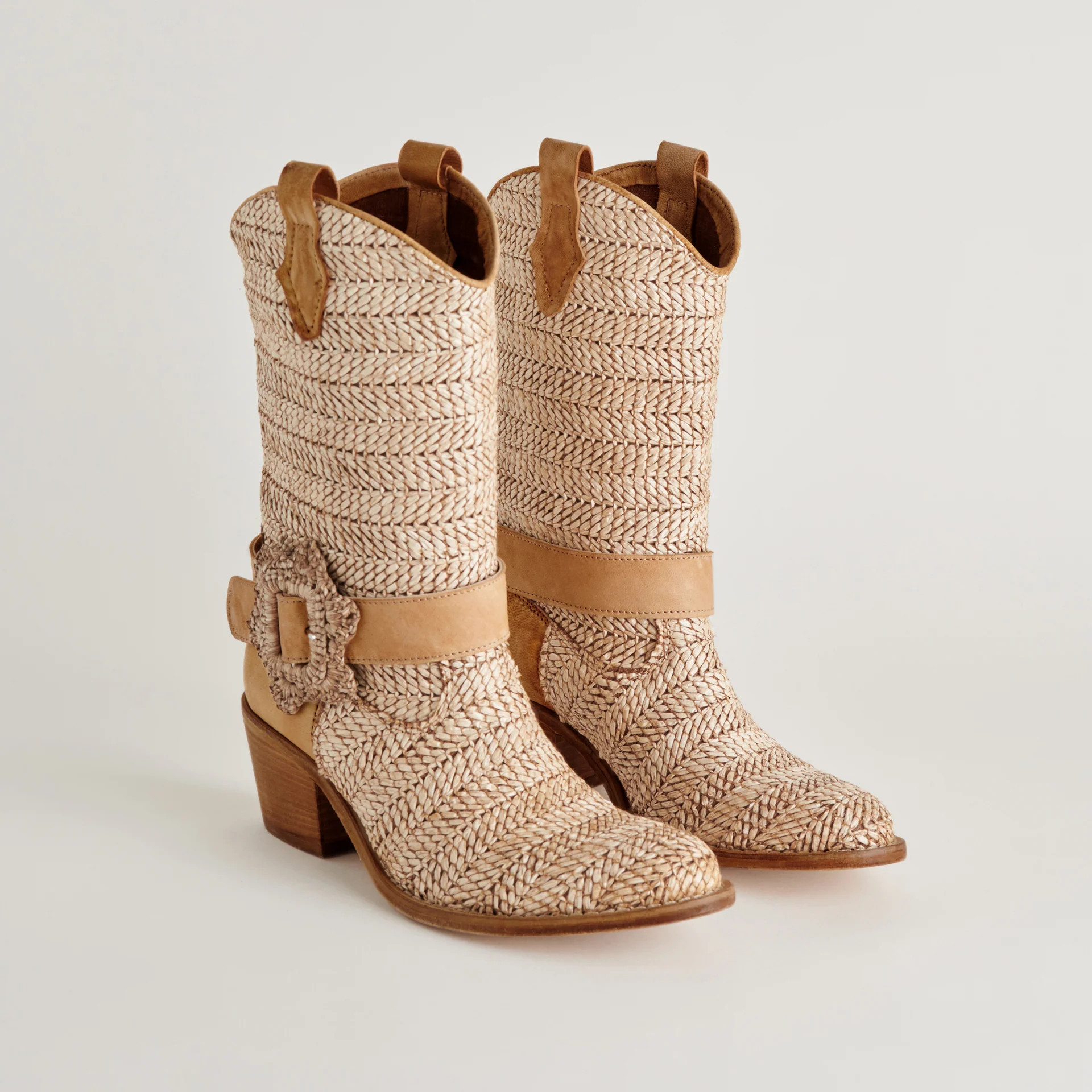 HOSS BOOTS BROWN MULTI RAFFIA | DolceVita.com