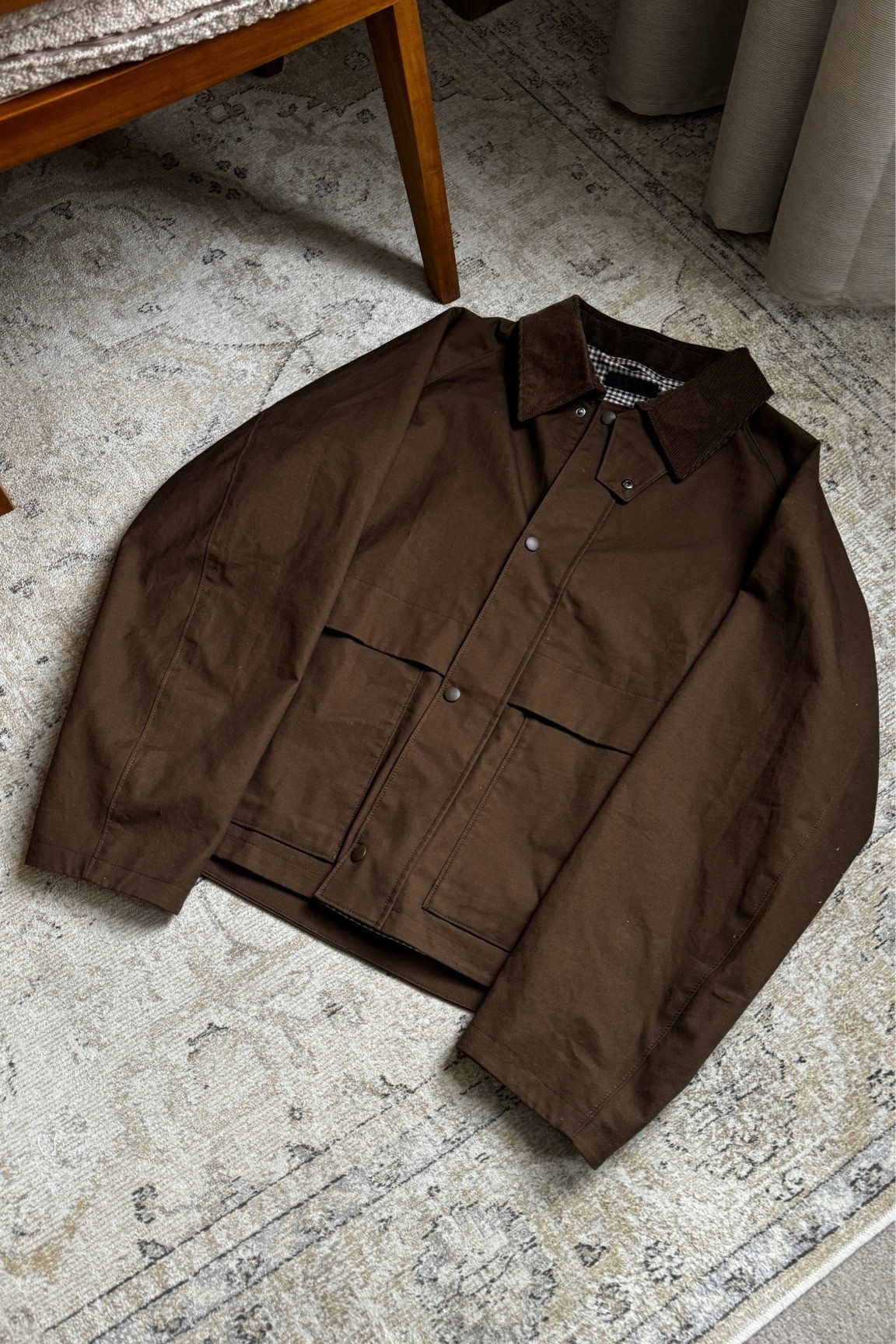 Uniqlo utility short blouson jacket — brown

cropped fit, boxy cut, corduroy collar, relaxed fit, short length

#LTKworkwear #LTKstyletip #LTKmens
