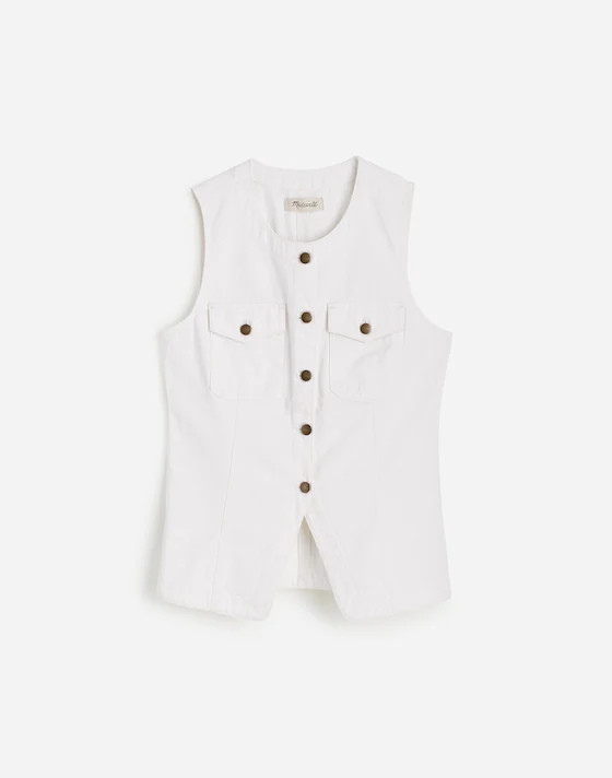 Denim High Crewneck Vest | Madewell