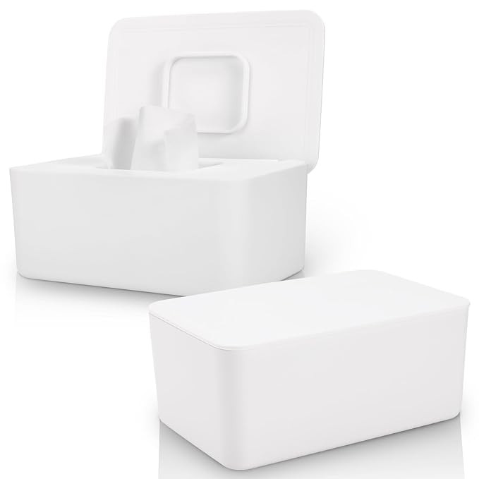 2 Pack LEQXGO Baby Wipes Dispenser, Wipes Dispenser Baby Wipes Case, Baby Wipe Holder for Fresh W... | Amazon (US)