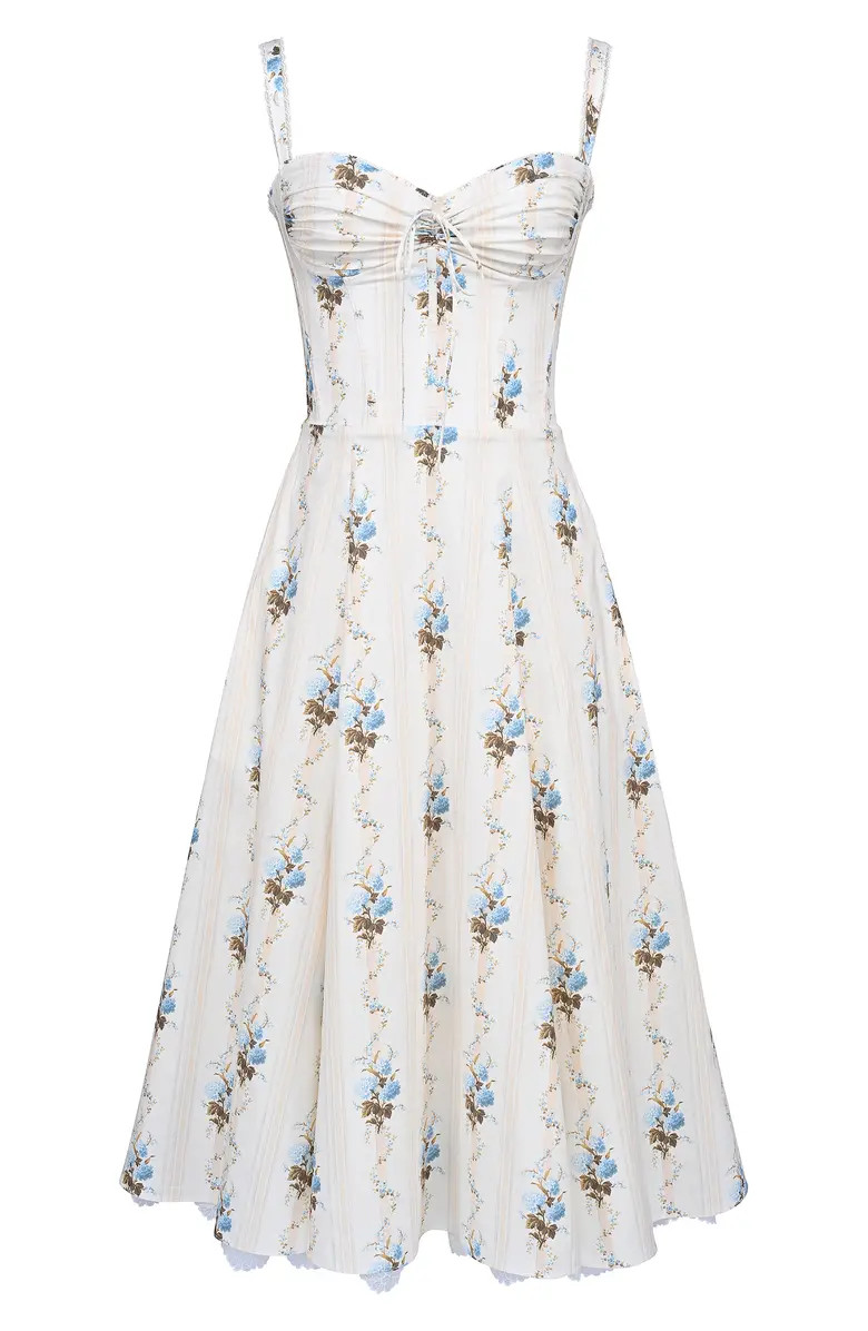 HOUSE OF CB Rosalee Corset Fit & Flare Sundress | Nordstrom | Nordstrom