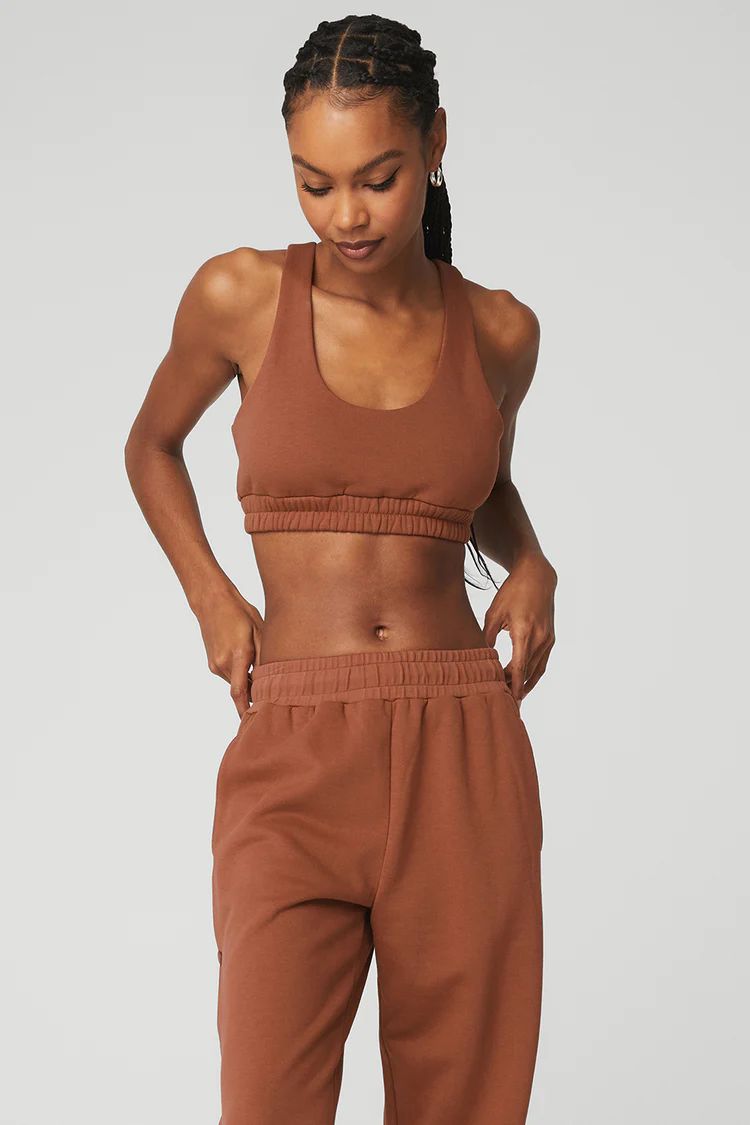 Scoop Neck Sweatshirt Bra | Alo Yoga