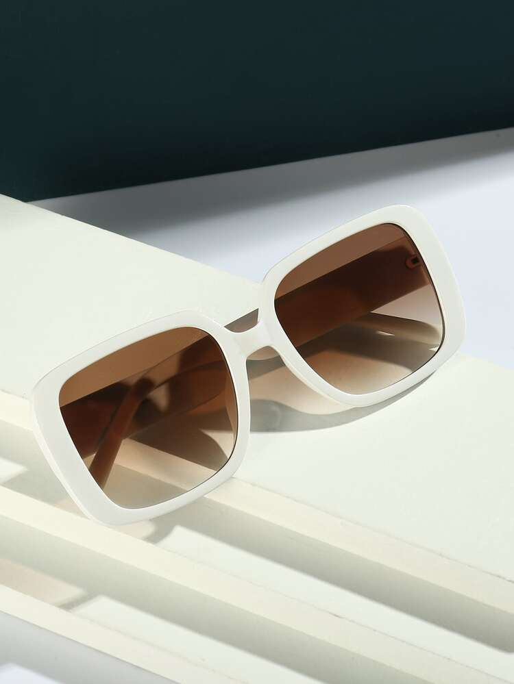 Ombre Lens Square Frame Fashion Glasses | SHEIN