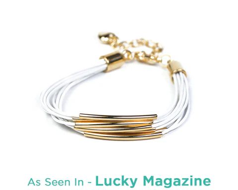 Petite Multi-Bar Gold &amp; White Bracelet | Wanderlust + Co