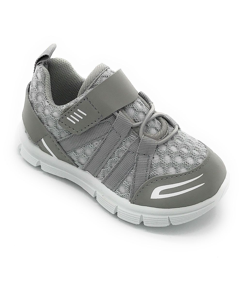 Little Star Boys' Sneakers GREY - Gray Contrast Baby Sneaker - Boys | Zulily