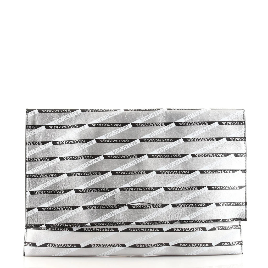 Logo Market Shopper Tote Printed Leather North South | Rebag