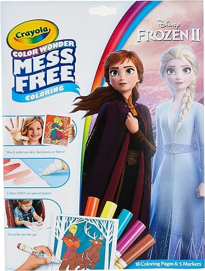 Crayola Frozen Color Wonder Coloring Book & Markers, Mess Free Coloring, Gift for Kids, Age 3, 4,... | Amazon (US)