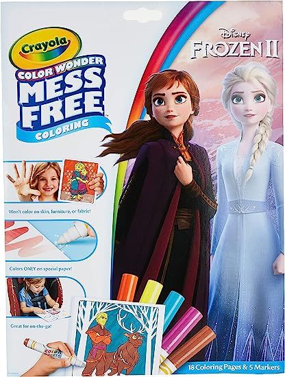 Crayola Frozen Color Wonder Coloring Book & Markers, Mess Free Coloring, Gift for Kids, Age 3, 4,... | Amazon (US)